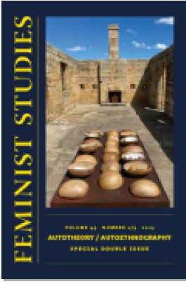 Cover of Feminist Studies, volume 49 numbers 2-3, autotheory special double issue