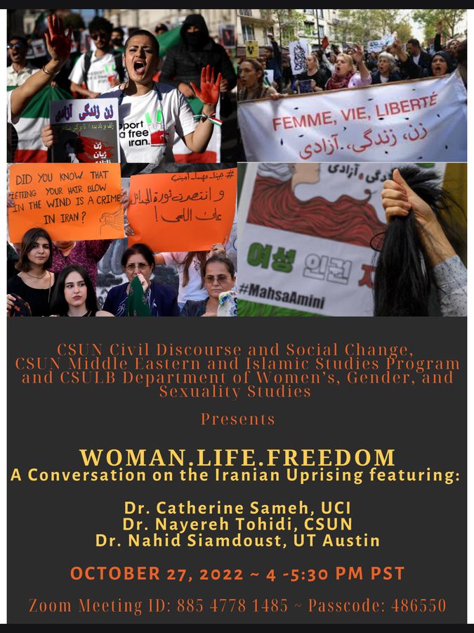 Flyer: &ldquo;Woman. Life. Freedom.&rdquo;, a conversation on the Iranian uprising, 27 October 2022
