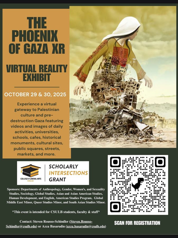 Flyer: The Phoenix of Gaza XR, a virtual reality exhibit of Palestinian culture and pre-destruction Gaza, 29&ndash;30 October 2025