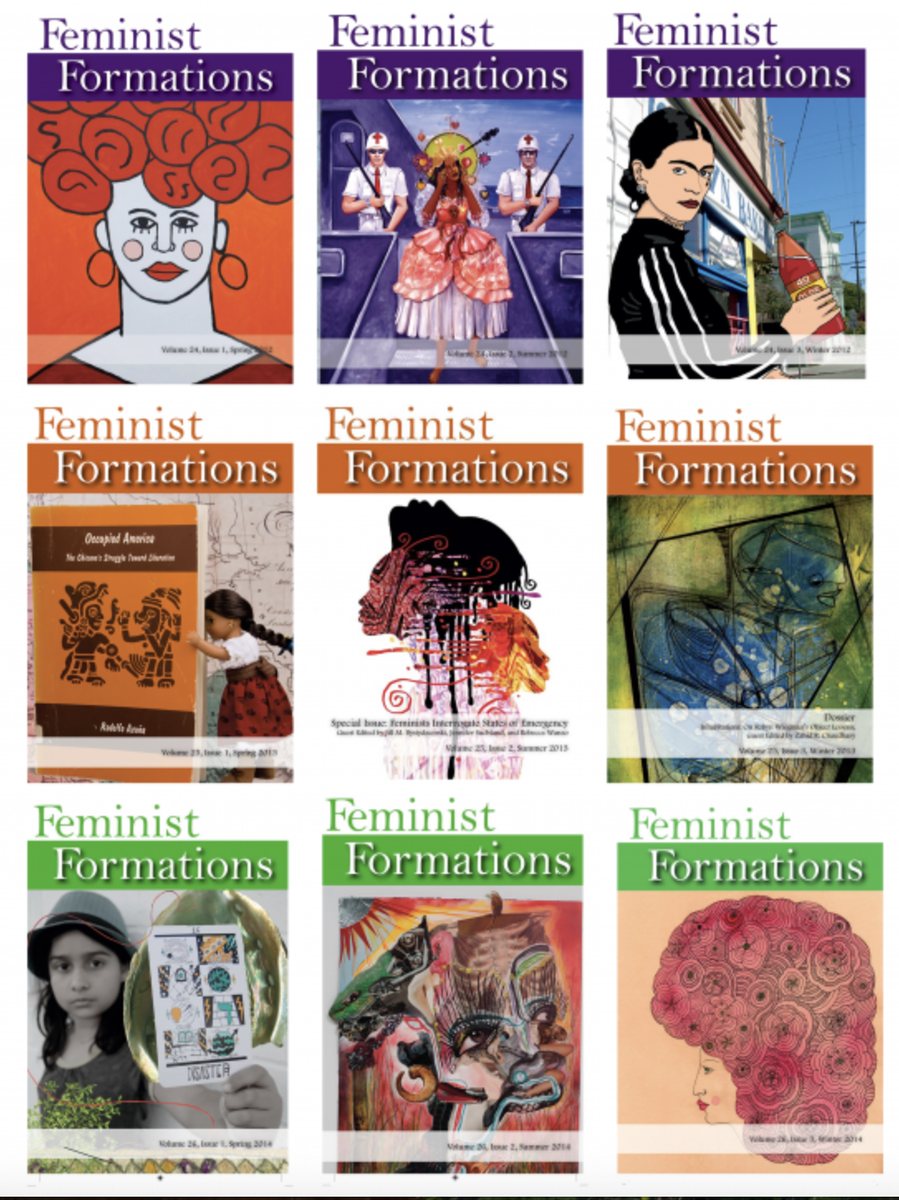 A grid of nine Feminist Formations covers from 2012 to 2014
